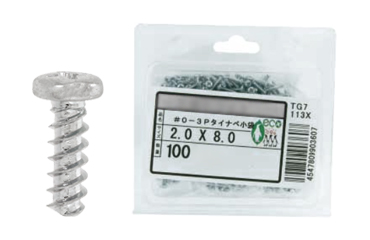 ステンレス (+)0番-3種 Pタイプ ナベ頭 (100本入り)